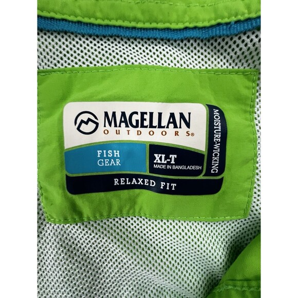 Magellan Men's Button Down Shirt Outdoors Fish Gear Relaxed Fit Size XL-T Green - Picture 4 of 10